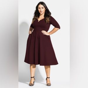 Cute Girl Elbow Sleeve Dress - oxblood
Size
20 / L